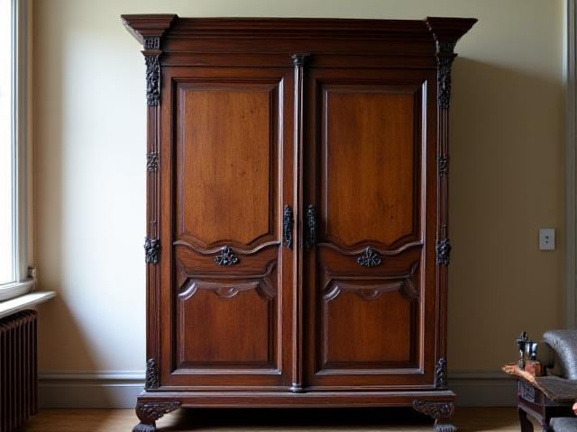 Omhyggelig restaurert treskap fra 1800-tallet