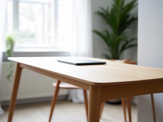 Skreddersydd eikeskrivebord i minimalistisk design